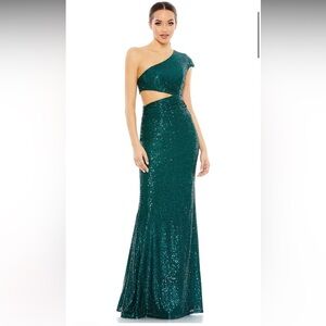 Mac Duggal Green Sequin Gown NWT size 4